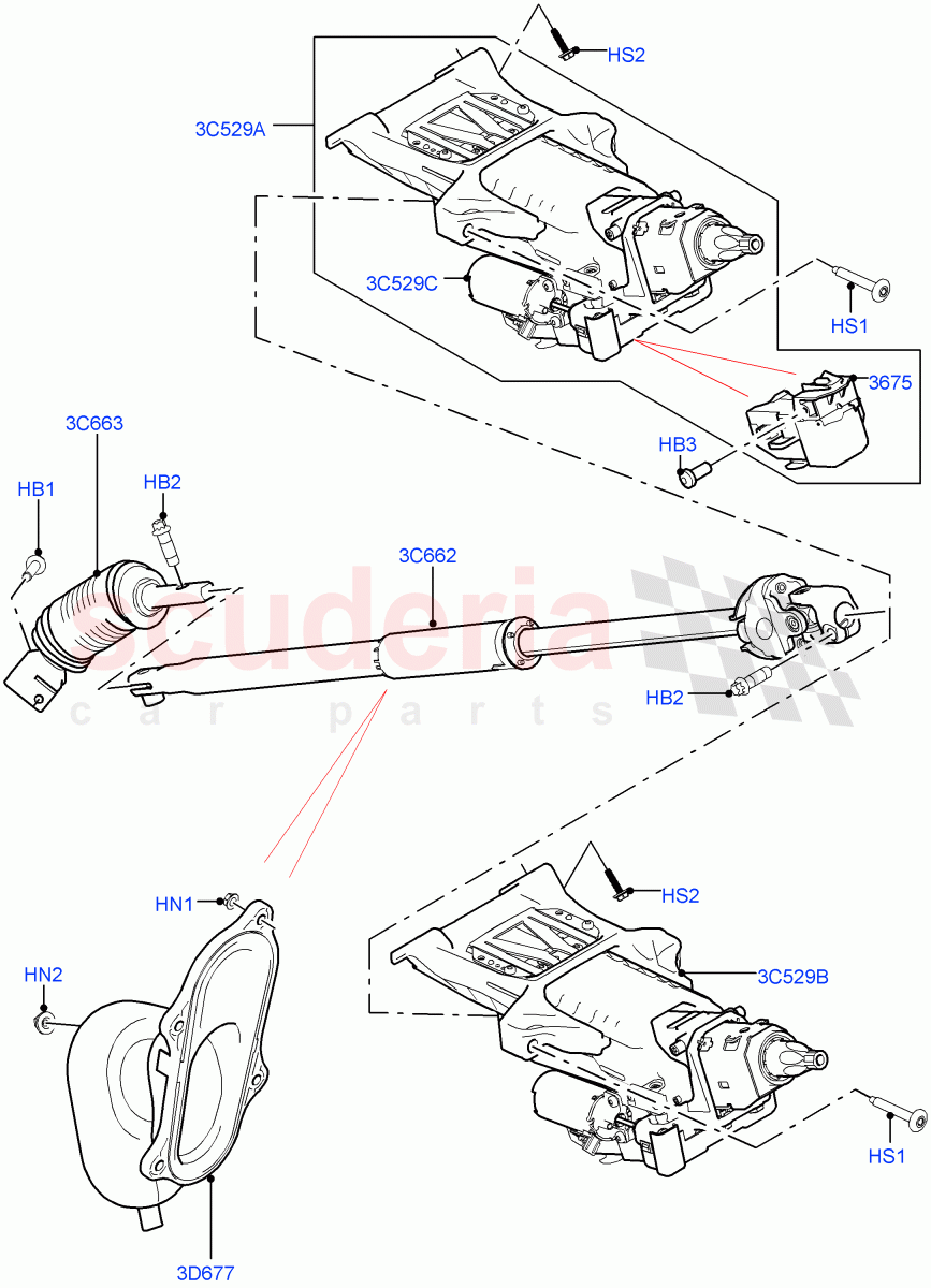 Steering Column (Solihull Plant Build) ((V) FROMHA000001) of Land Rover Land Rover Discovery 5 (2017+) [2.0 Turbo Petrol AJ200P]