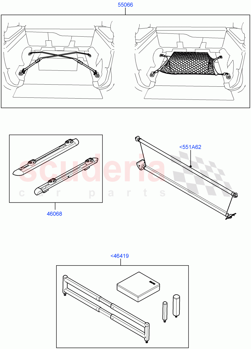 Accessory Stowage Kits(Accessory)((V)FROMAA000001) of Land Rover Land Rover Range Rover Sport (2010-2013) [3.6 V8 32V DOHC EFI Diesel]