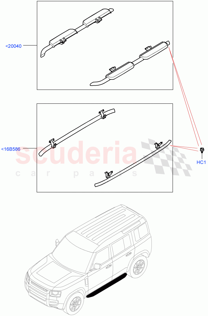 Side Steps And Tubes of Land Rover Land Rover Defender (2020+) [2.0 Turbo Diesel]