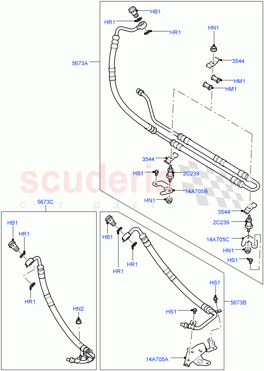 Active Anti-Roll Bar System (High Pressure, Hose Assy) (With Roll Stability Control) ((V) FROMAA000001) of Land Rover Land Rover Range Rover Sport (2010-2013) [3.0 Diesel 24V DOHC TC]