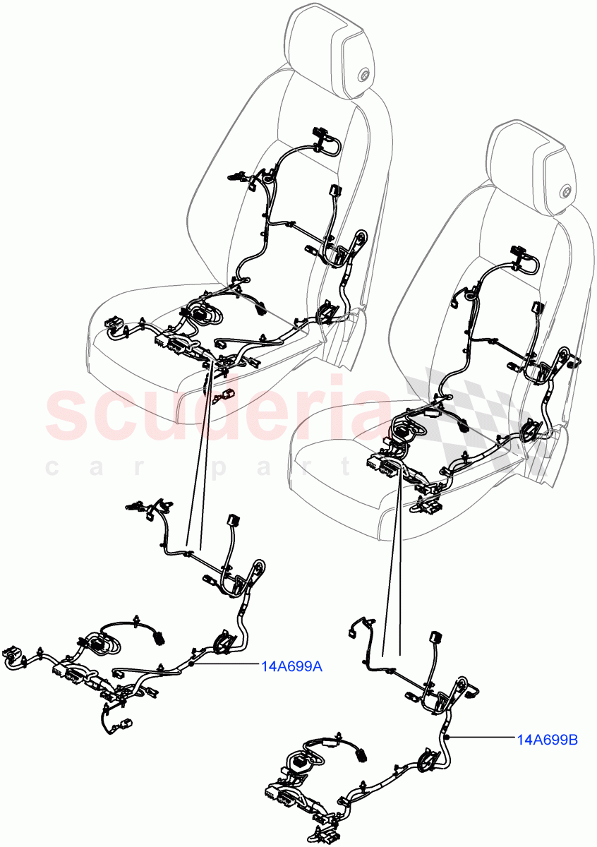 Wiring - Seats(Front Seats)(Changsu (China))((V)FROMFG000001) of Land Rover Land Rover Discovery Sport (2015+) [2.0 Turbo Diesel AJ21D4]