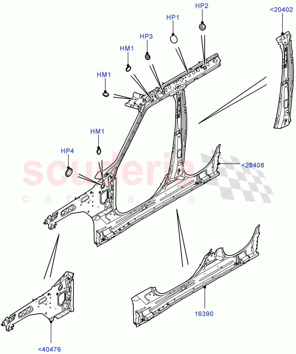 Side Panels - Inner(Inner - Front) of Land Rover Land Rover Range Rover (2012-2021) [3.0 DOHC GDI SC V6 Petrol]