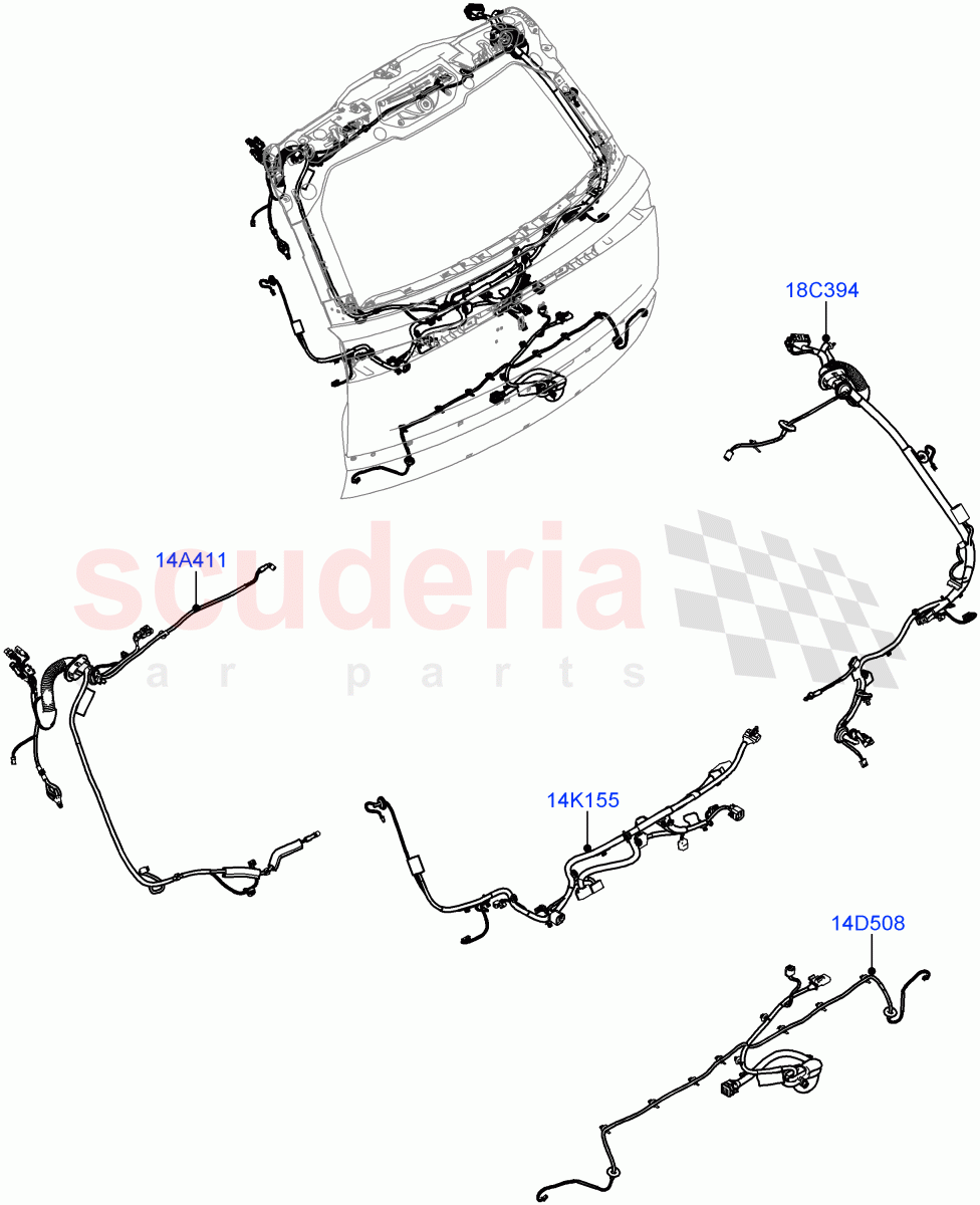 Electrical Wiring - Body And Rear(Tailgate) of Land Rover Land Rover Range Rover (2022+) [4.4 V8 Turbo Petrol NC10]