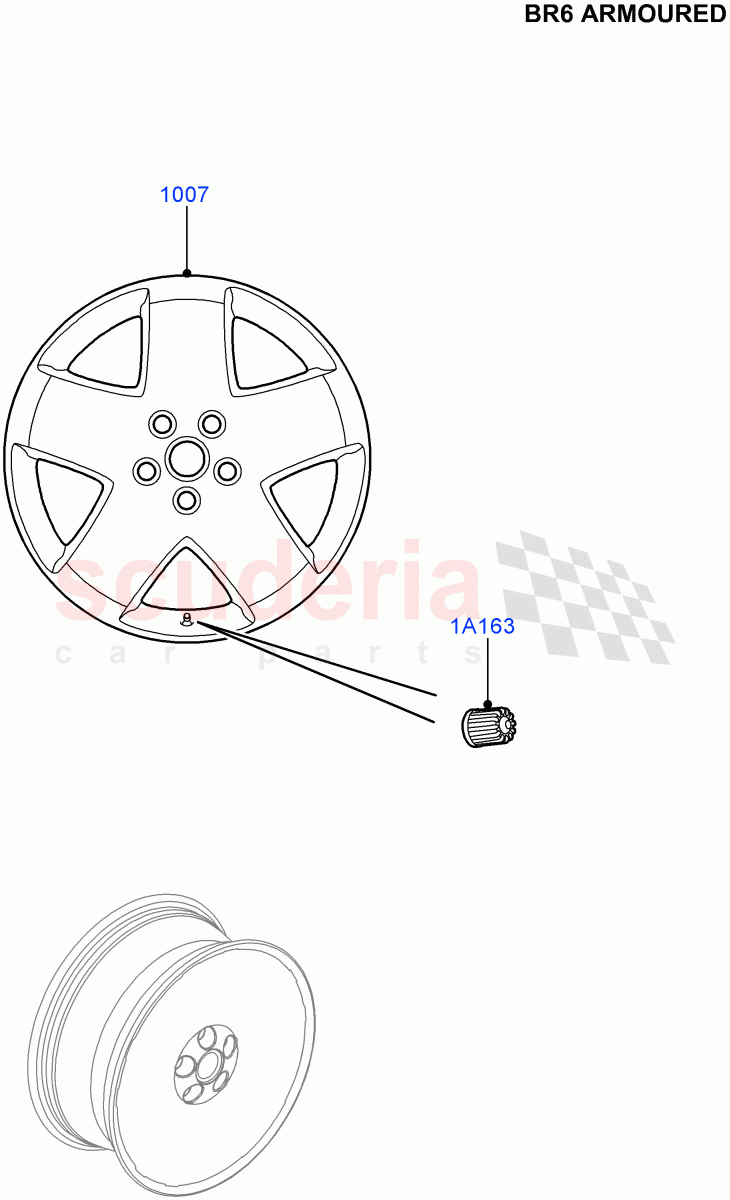 Wheels(With B6 Level Armouring)((V)FROMAA000001) of Land Rover Land Rover Discovery 4 (2010-2016) [2.7 Diesel V6]