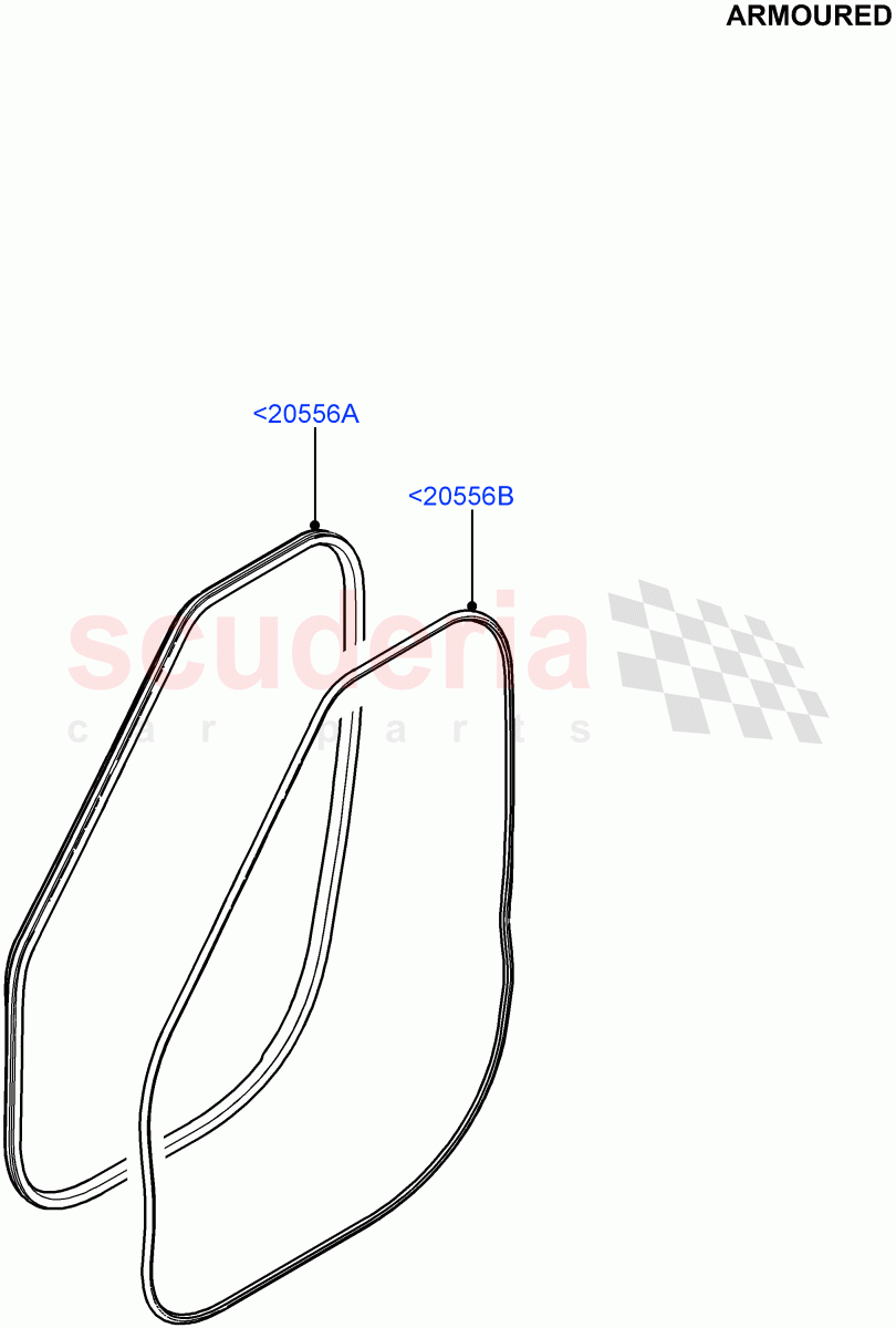 Front Doors, Hinges & Weatherstrips(Finisher And Seals, Weatherstrips And Seals)(Armoured)((V)FROMEA000001) of Land Rover Land Rover Range Rover (2012-2021) [2.0 Turbo Petrol AJ200P]