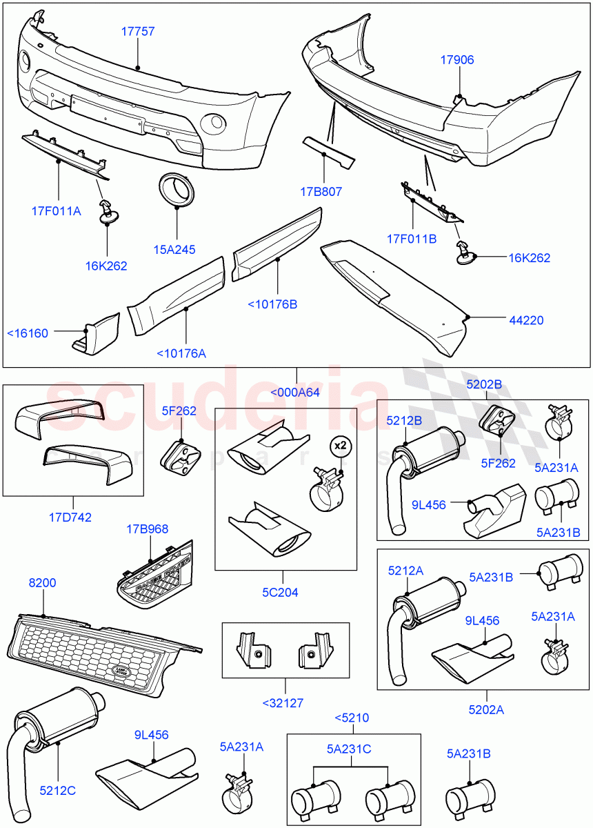 Complete Vehicle Body Dress Up Kits(Accessory)((V)FROMAA000001) of Land Rover Land Rover Range Rover Sport (2010-2013) [5.0 OHC SGDI NA V8 Petrol]