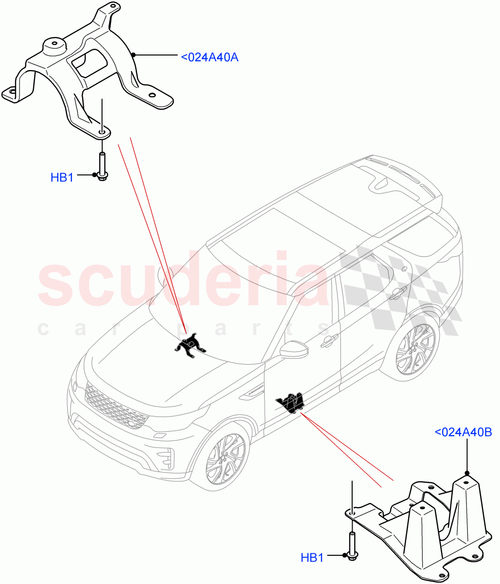 Floor Pan - Centre And Rear(Solihull Plant Build)(2.0L I4 DSL MID DOHC AJ200,2.0L I4 DSL HIGH DOHC AJ200)((V)FROMHA000001) of Land Rover Land Rover Discovery 5 (2017+) [2.0 Turbo Diesel]