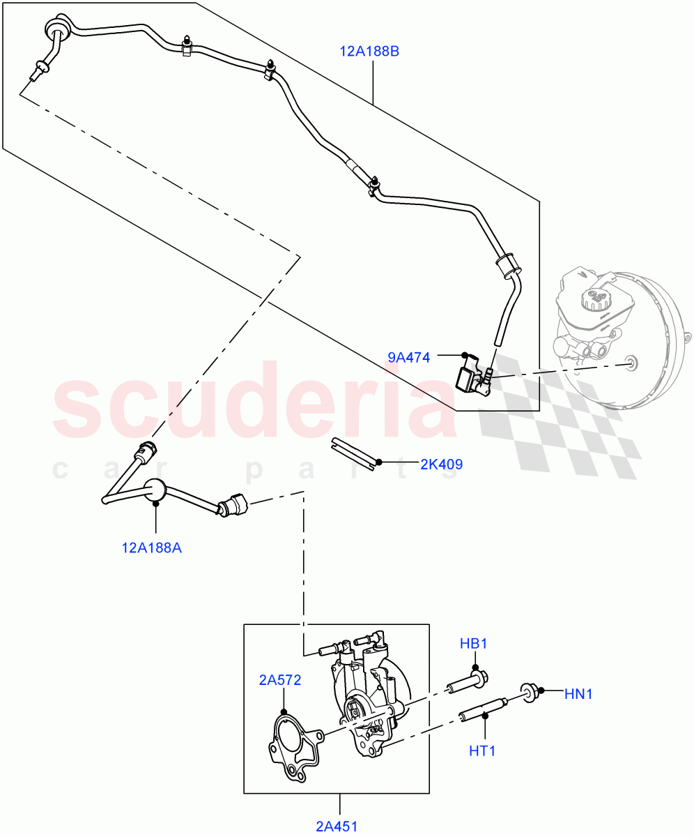 Vacuum Control And Air Injection(3.0 V6 D Gen2 Twin Turbo,LHD) of Land Rover Land Rover Range Rover Velar (2017+) [3.0 Diesel 24V DOHC TC]