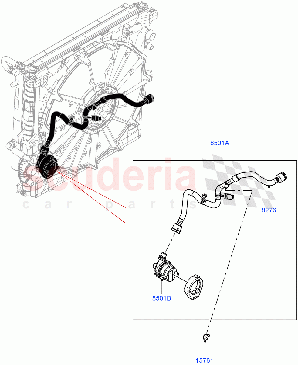 Water Pump(Auxiliary Unit)(3.0L AJ20P6 Petrol High) of Land Rover Land Rover Range Rover (2022+) [3.0 I6 Turbo Petrol AJ20P6]