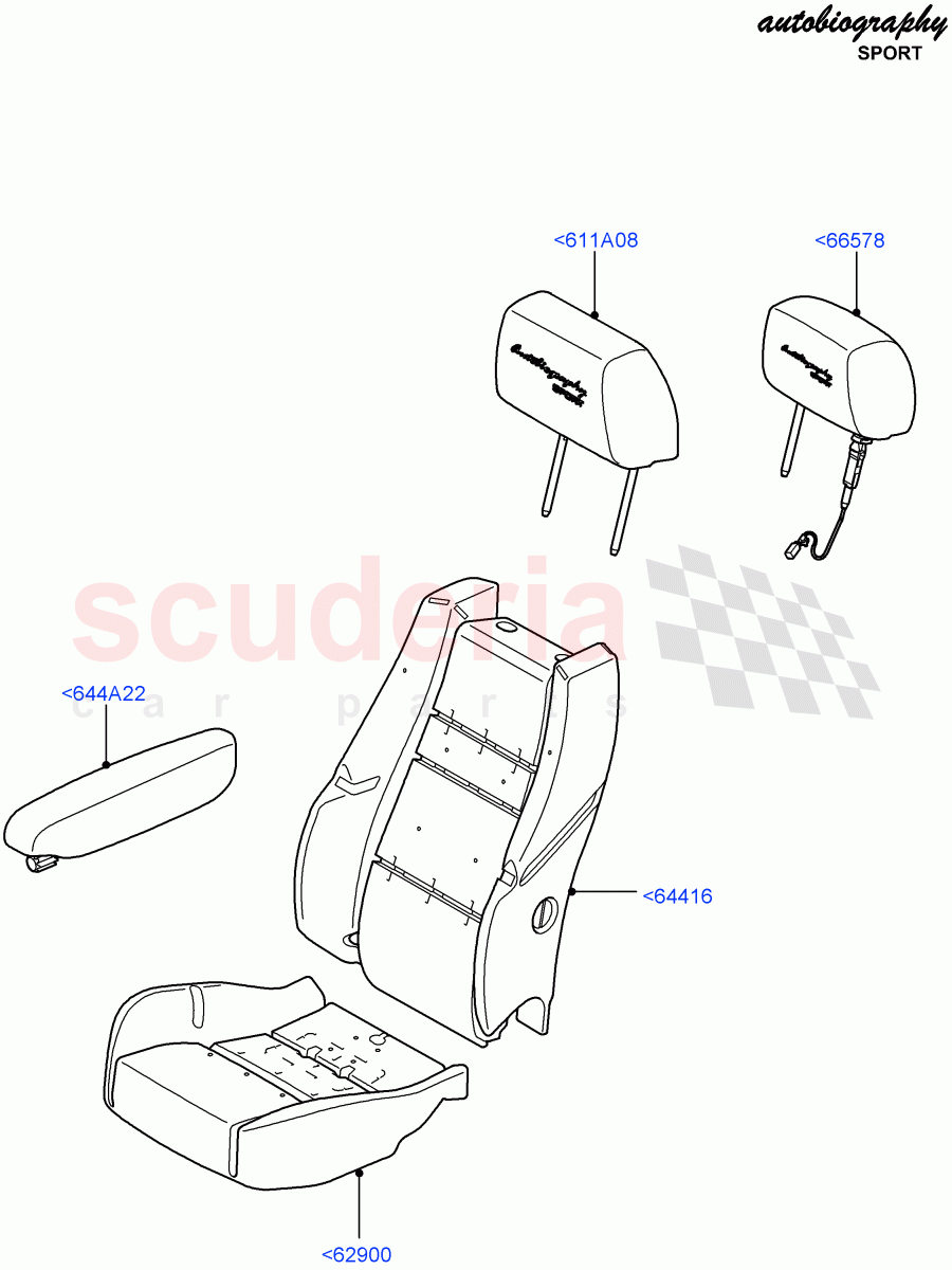 Front Seat Covers(Windsor (M-L),Autobiography Sales Badge)((V)FROMAA000001) of Land Rover Land Rover Range Rover Sport (2010-2013) [5.0 OHC SGDI NA V8 Petrol]