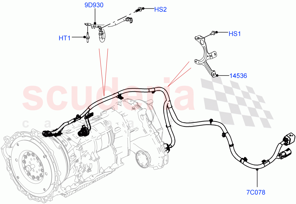 Transmission Harness(Nitra Plant Build)((V)FROMM2000001) of Land Rover Land Rover Discovery 5 (2017+) [2.0 Turbo Petrol AJ200P]