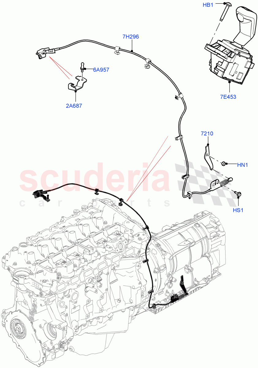 Gear Change-Automatic Transmission(Nitra Plant Build)(3.0L AJ20P6 Petrol High,8 Speed Auto Trans ZF 8HP76,3.0L AJ20D6 Diesel High) of Land Rover Land Rover Defender (2020+) [3.0 I6 Turbo Diesel AJ20D6]