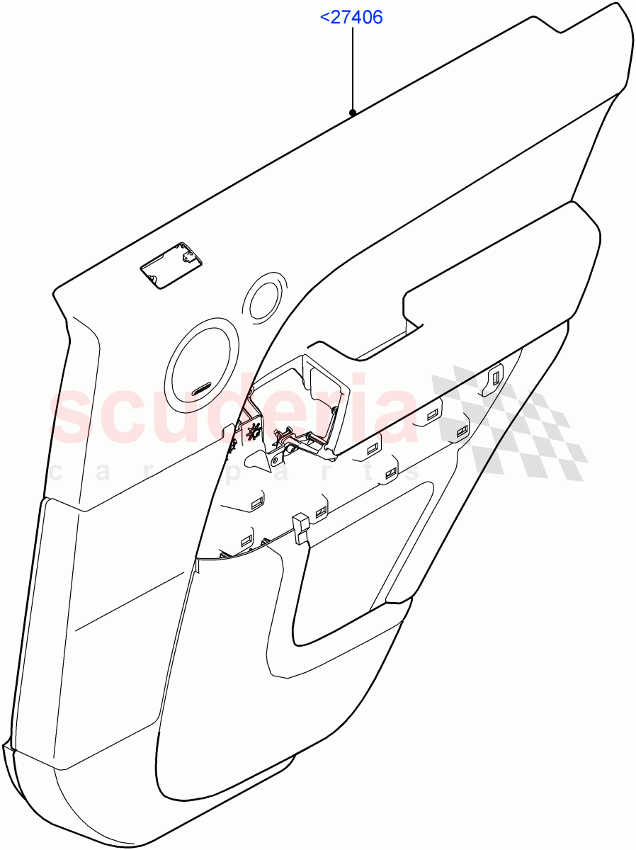 Rear Door Trim Panels of Land Rover Land Rover Range Rover Sport (2014+) [3.0 I6 Turbo Petrol AJ20P6]