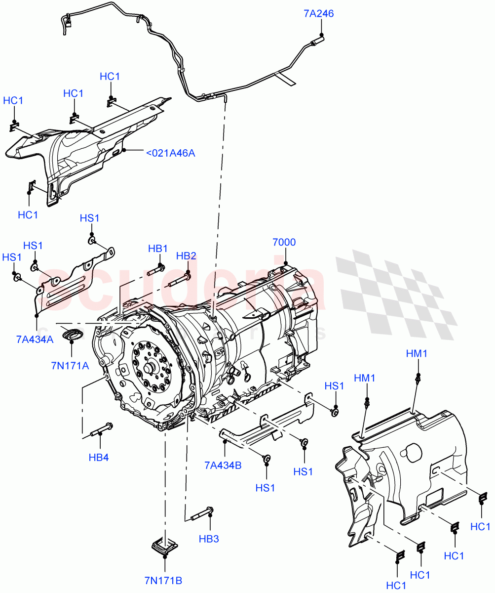 Auto Trans Assy & Speedometer Drive(4.4 V8 Turbo Petrol (NC10),8 Speed Auto Trans ZF 8HP76) of Land Rover Land Rover Range Rover (2022+) [3.0 I6 Turbo Diesel AJ20D6]