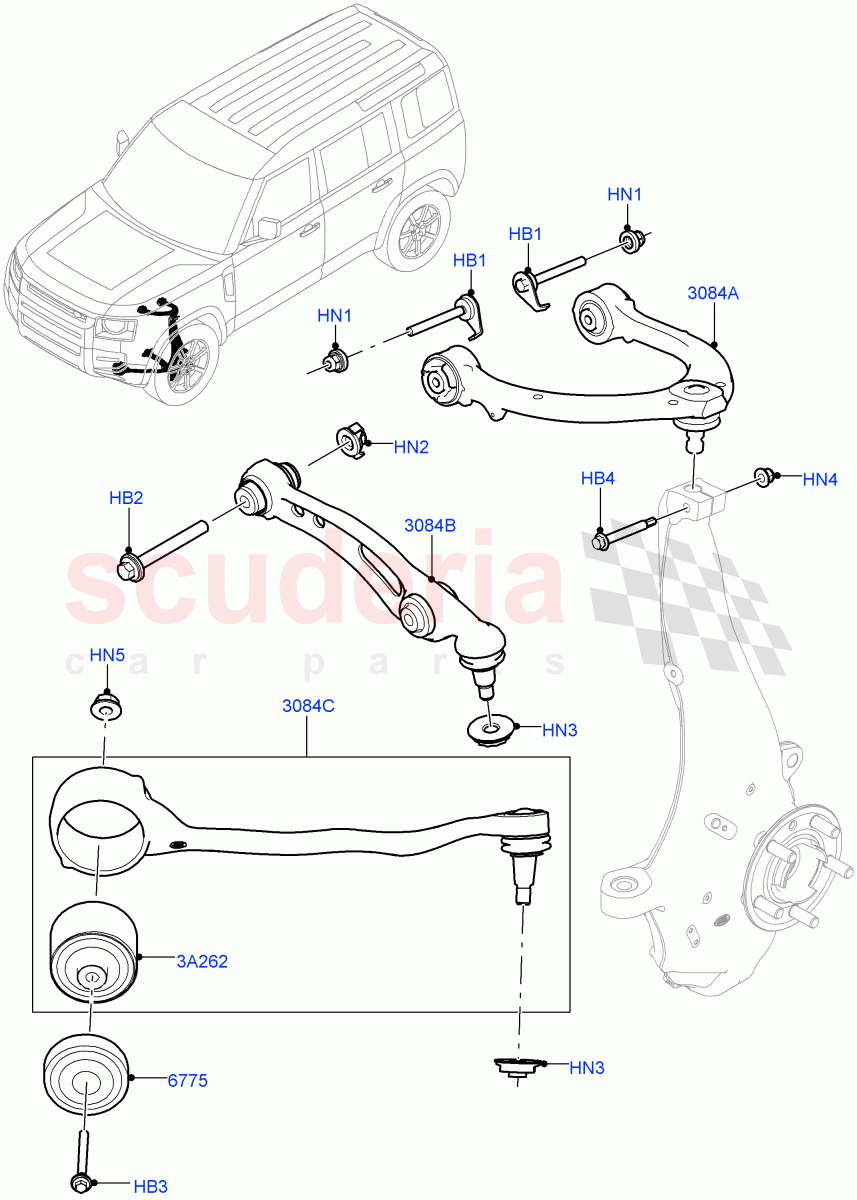 Front Suspension Arms of Land Rover Land Rover Defender (2020+) [5.0 OHC SGDI SC V8 Petrol]