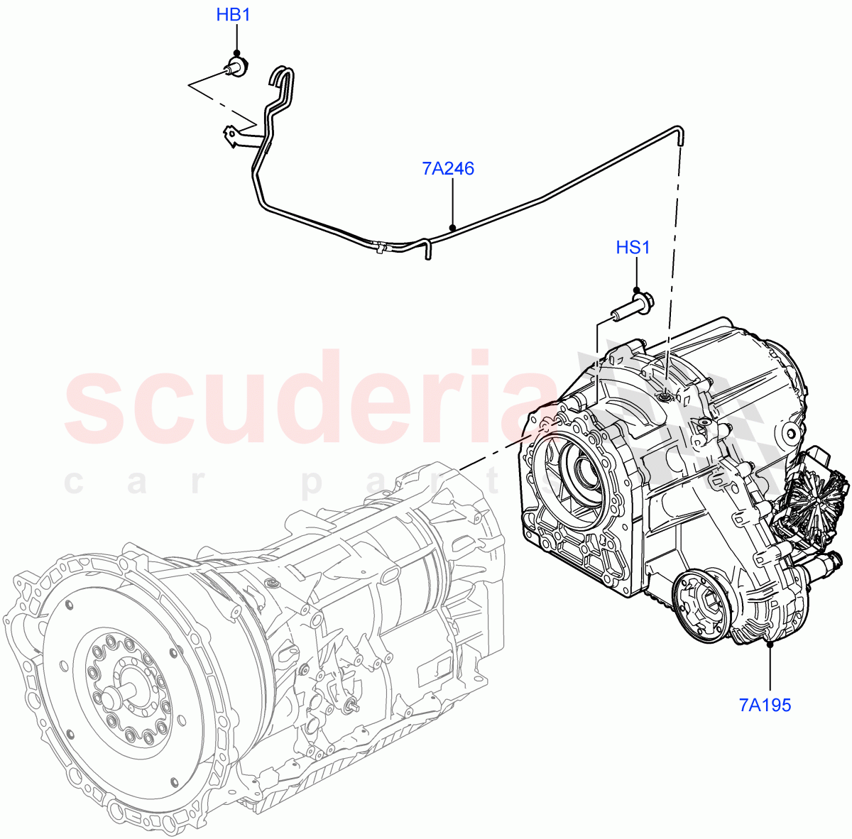 Transfer Drive Case(Nitra Plant Build)(2.0L I4 High DOHC AJ200 Petrol,With 2 Spd Trans Case With Ctl Trac,3.0L AJ20P6 Petrol High,2.0L AJ200P Hi PHEV,2.0L I4 DSL HIGH DOHC AJ200,5.0 Petrol AJ133 DOHC CDA) of Land Rover Land Rover Defender (2020+) [2.0 Turbo Diesel]