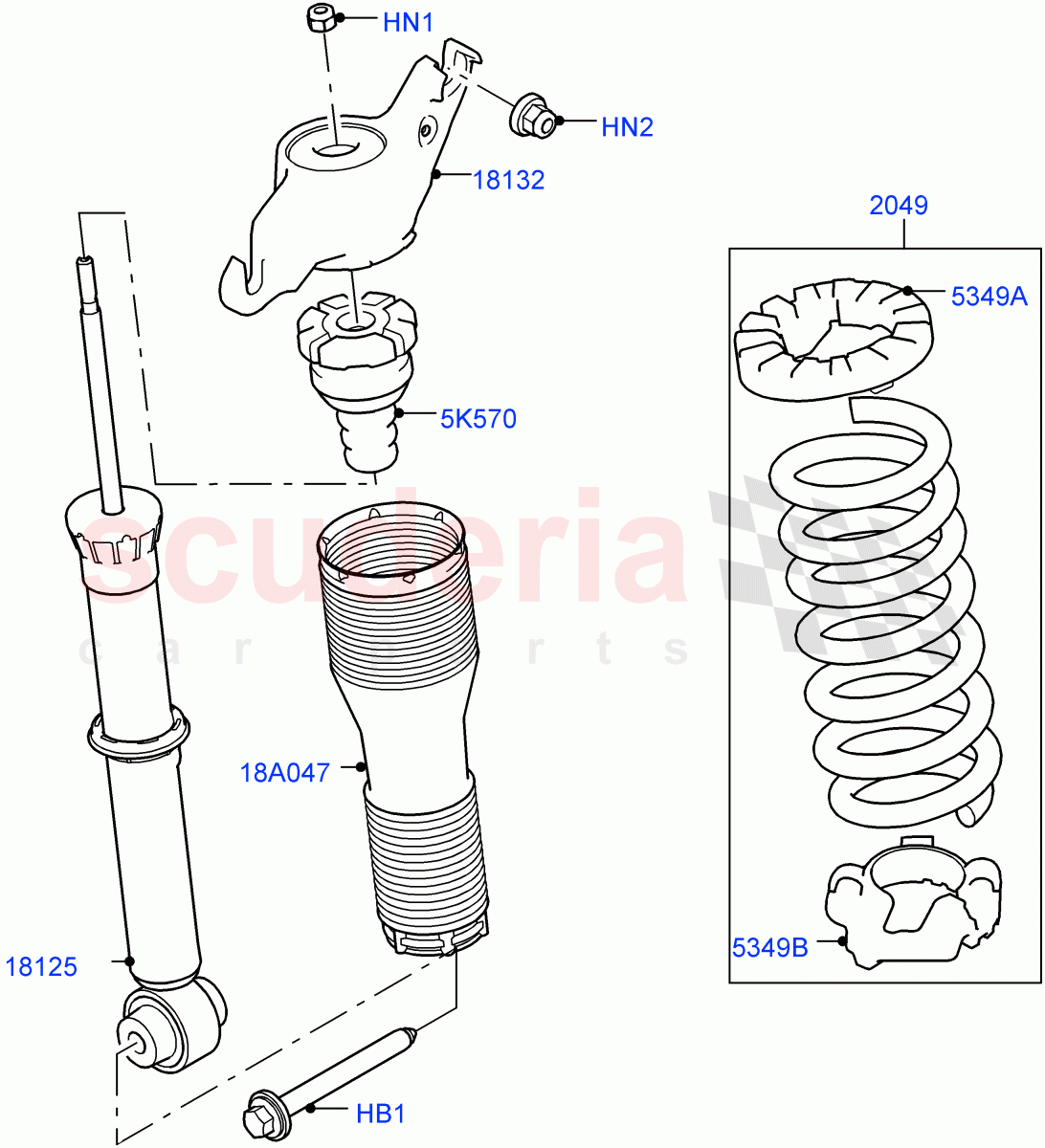 Rear Springs And Shock Absorbers (Itatiaia (Brazil)) ((V) FROMGT000001) of Land Rover Land Rover Discovery Sport (2015+) [2.0 Turbo Diesel]