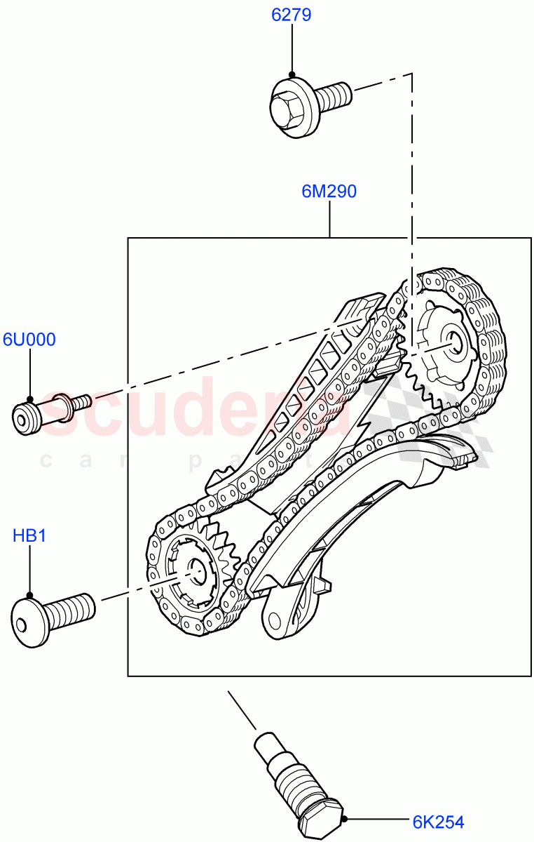 Timing Gear (Cologne V6 4.0 EFI (SOHC)) ((V) FROMAA000001) of Land Rover Land Rover Discovery 4 (2010-2016) [4.0 Petrol V6]