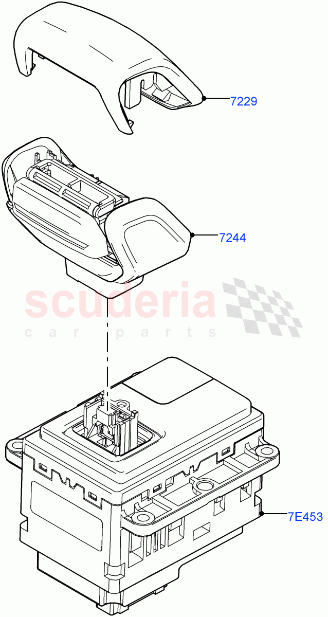 Gear Change-Automatic Transmission (Gear Shift Module, Nitra Plant Build) (3.0L AJ20P6 Petrol High, 8 Speed Auto Trans ZF 8HP76, 3.0L AJ20D6 Diesel High) ((V) FROMM2000001) of Land Rover Land Rover Discovery 5 (2017+) [3.0 I6 Turbo Petrol AJ20P6]