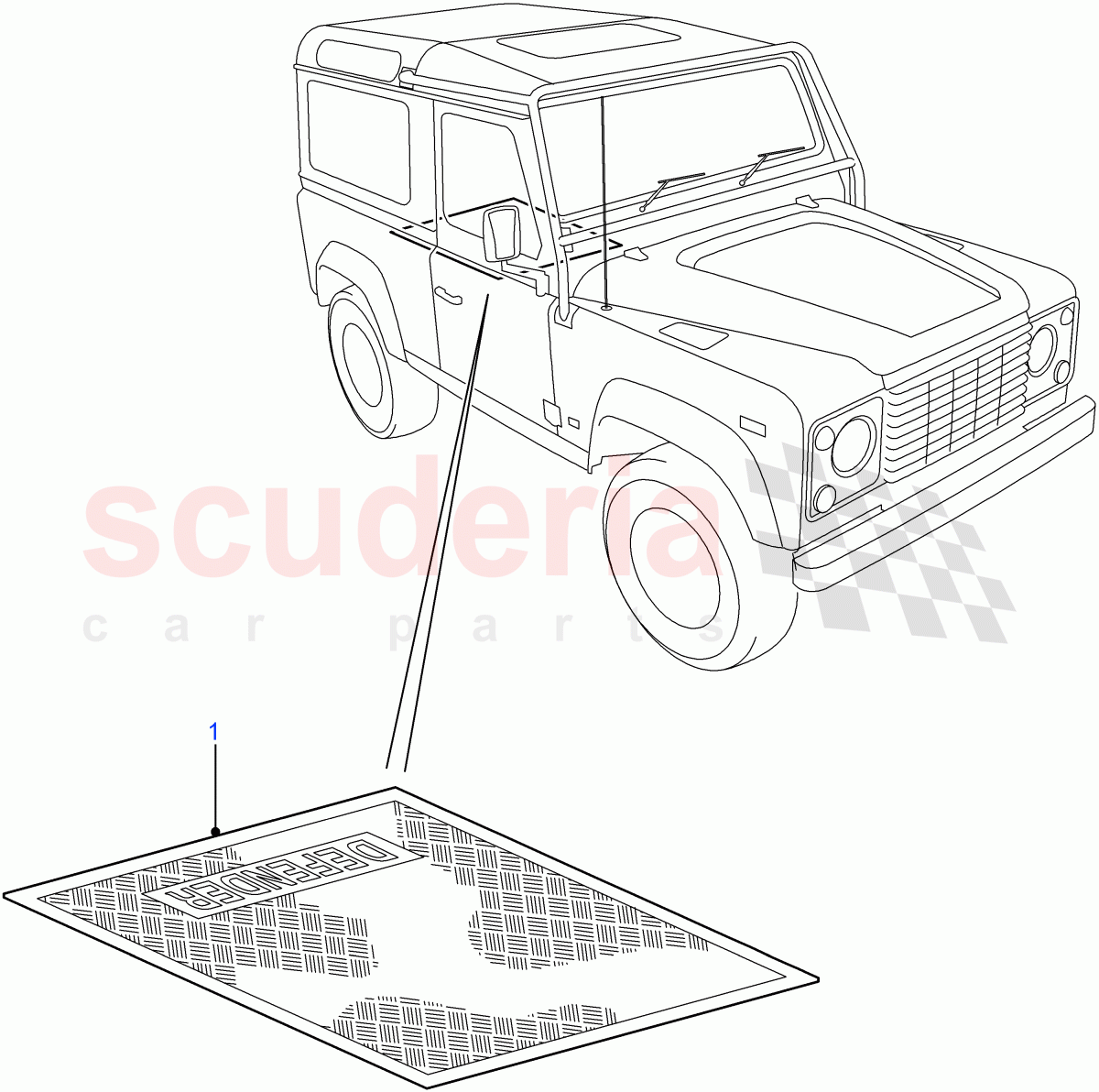 Loadspace Protection-Stowable((V)FROM7A000001) of Land Rover Land Rover Defender (2007-2016)