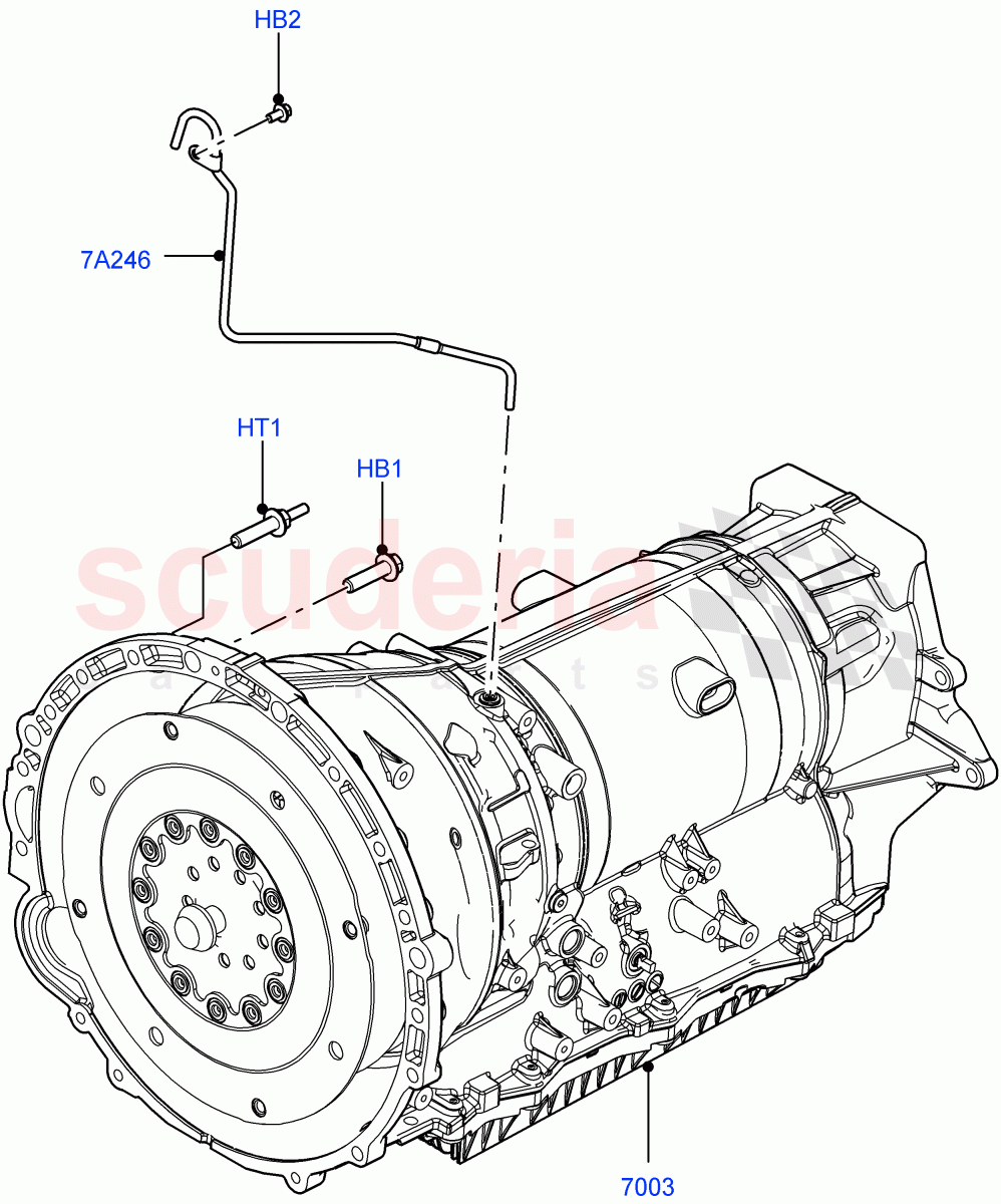 Auto Trans Assy & Speedometer Drive(3.0 V6 D Gen2 Twin Turbo,8 Speed Auto Trans ZF 8HP70 4WD) of Land Rover Land Rover Range Rover Velar (2017+) [2.0 Turbo Diesel AJ21D4]