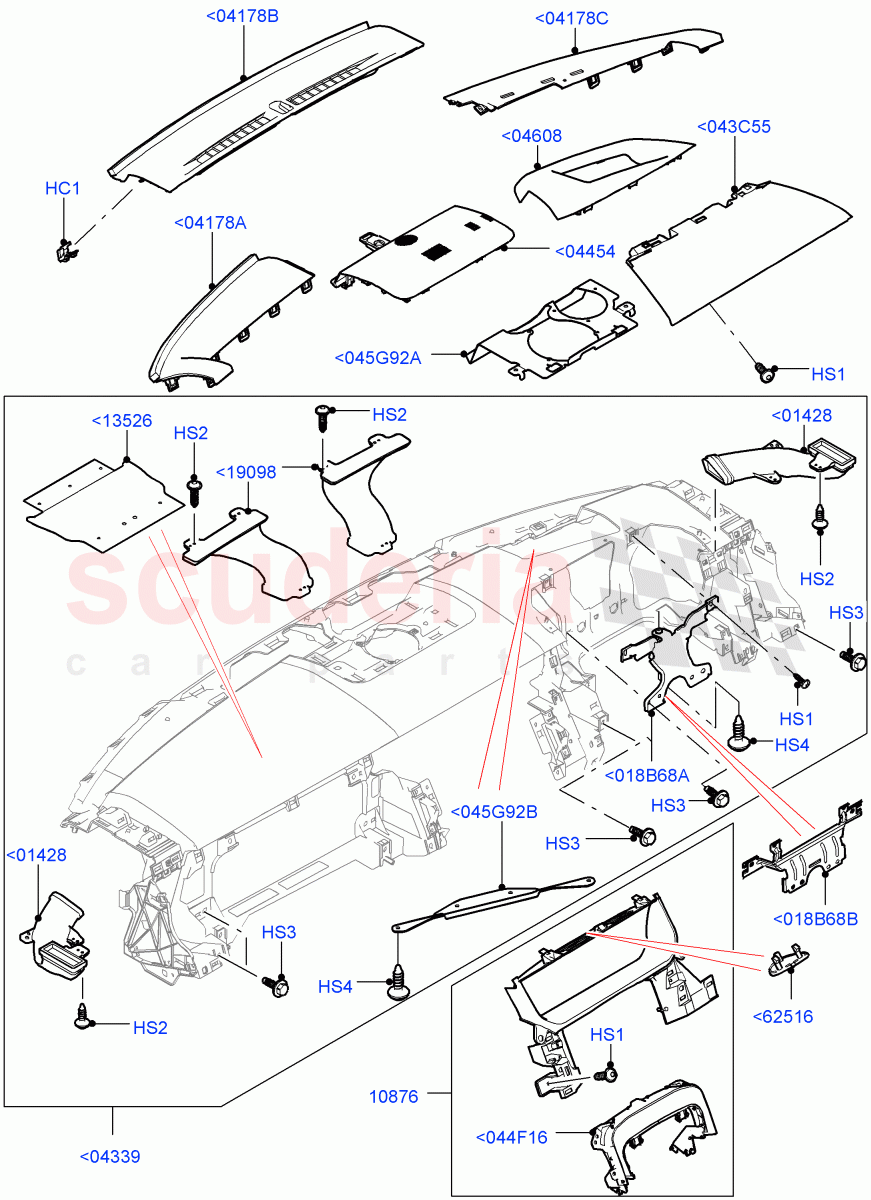 Instrument Panel(Upper, External)(Head Up Display)((V)FROMEA152800) of Land Rover Land Rover Range Rover (2012-2021) [3.0 Diesel 24V DOHC TC]