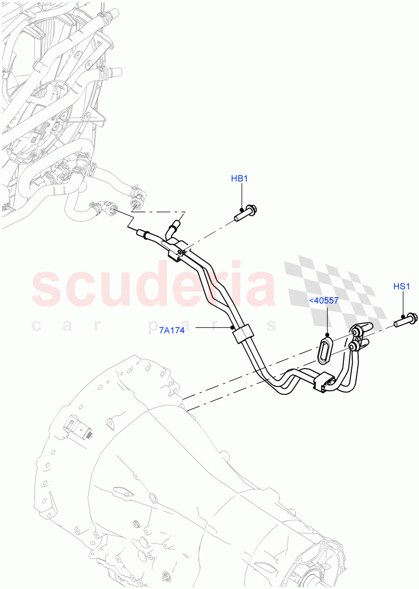 Hybrid Drive Cooling System(3.0 V6 Diesel Electric Hybrid Eng,8 Speed Auto Trans ZF 8HP70 HEV 4WD,3.0 V6 D Gen2 Mono Turbo,3.0 V6 D Gen2 Twin Turbo)((V)FROMFA000001) of Land Rover Land Rover Range Rover Sport (2014+) [2.0 Turbo Diesel]