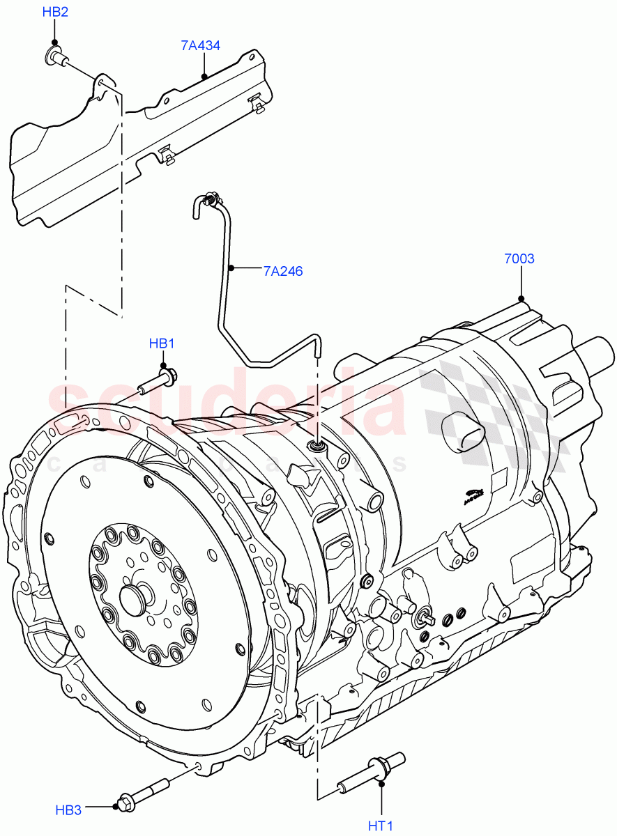 Auto Trans Assy & Speedometer Drive(5.0L P AJ133 DOHC CDA S/C Enhanced,8 Speed Auto Trans ZF 8HP70 4WD)((V)FROMKA000001) of Land Rover Land Rover Range Rover Velar (2017+) [3.0 Diesel 24V DOHC TC]