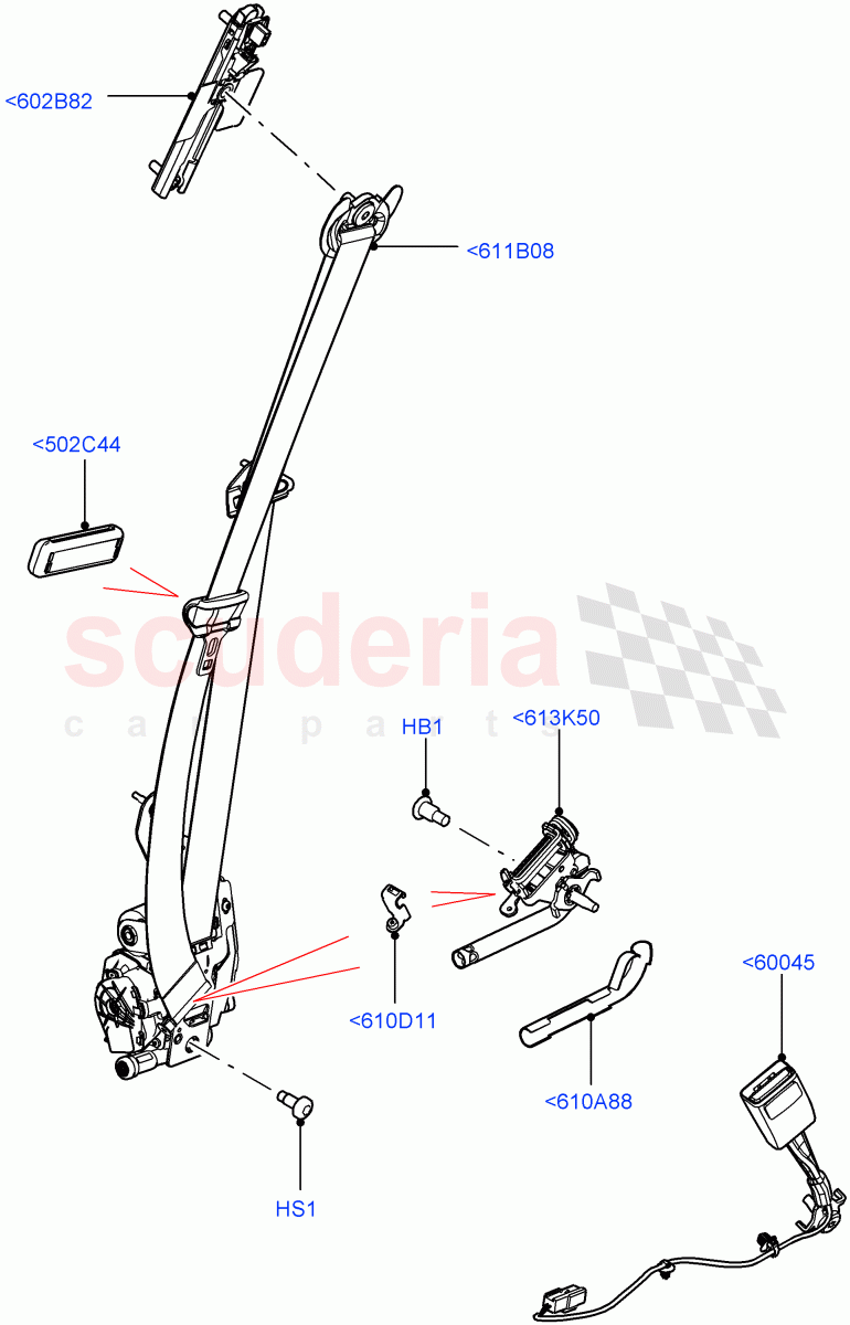 Front Seat Belts((V)FROMJA000001) of Land Rover Land Rover Range Rover Sport (2014+) [3.0 I6 Turbo Diesel AJ20D6]