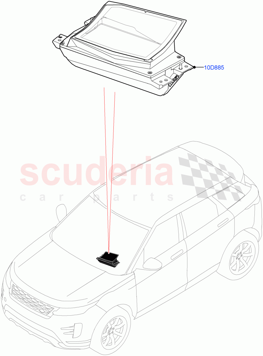 Head Up Display Module(Changsu (China),Head Up Display) of Land Rover Land Rover Range Rover Evoque (2019+) [2.0 Turbo Diesel AJ21D4]