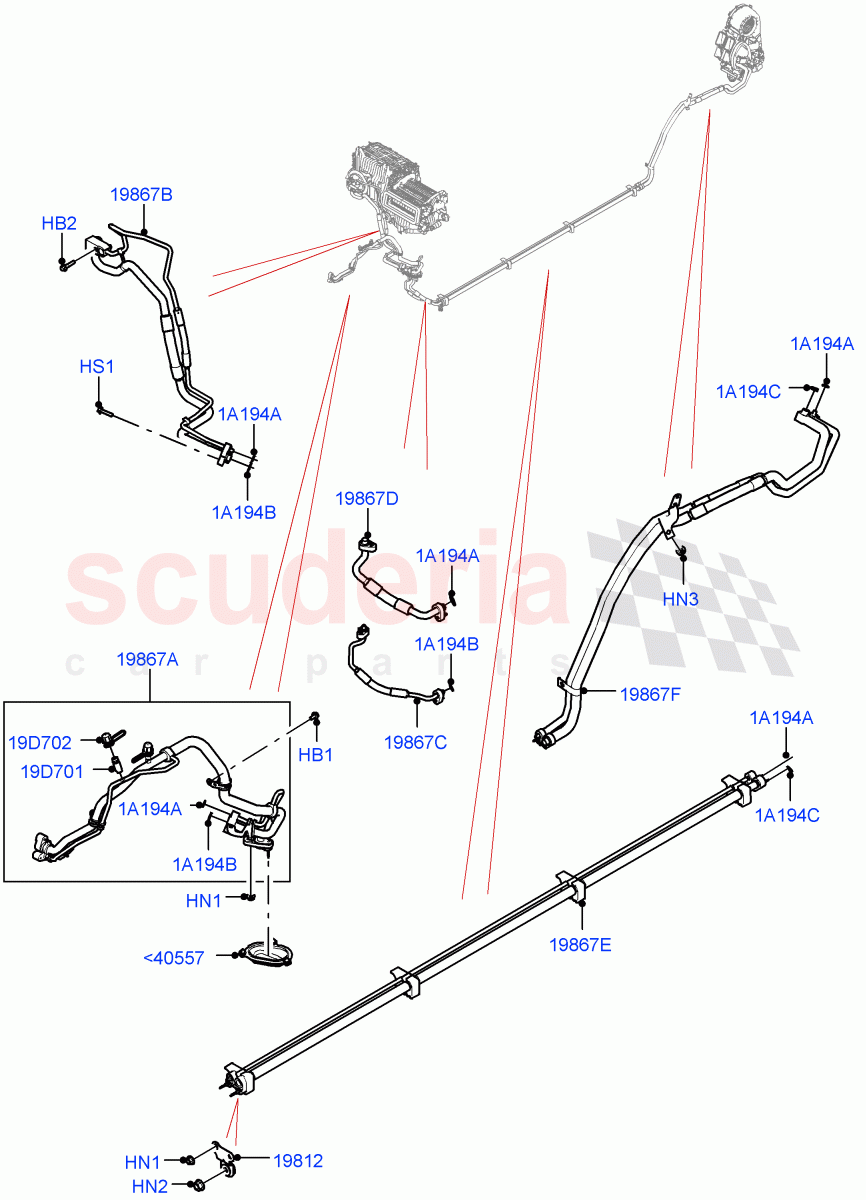 Air Conditioning Condensr/Compressr (3.0L AJ20D6 Diesel High, Premium Air Conditioning-Front/Rear, 3.0L AJ20P6 Petrol High, 4.4 V8 Turbo Petrol (NC10)) of Land Rover Land Rover Range Rover (2022+) [3.0 I6 Turbo Diesel AJ20D6]