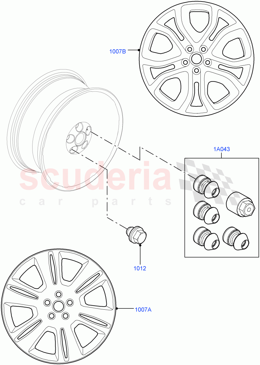 Accessory Wheels(Accessory)(Halewood (UK),Itatiaia (Brazil)) of Land Rover Land Rover Discovery Sport (2015+) [2.0 Turbo Petrol GTDI]