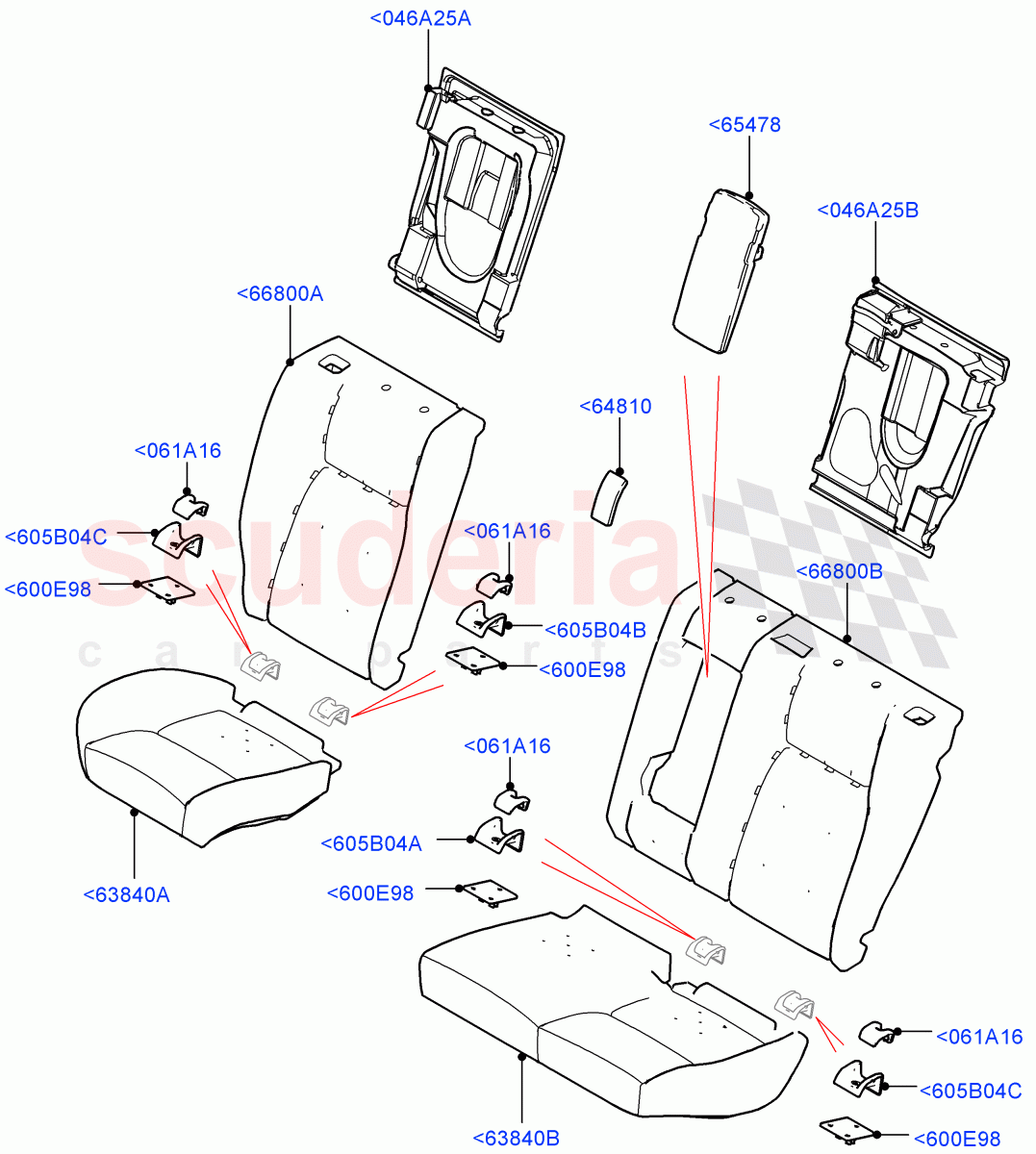 Rear Seat Pads/Valances & Heating(Changsu (China),With 60/40 Split - Folding Rr Seat)((V)FROMFG000001) of Land Rover Land Rover Discovery Sport (2015+) [2.0 Turbo Diesel]