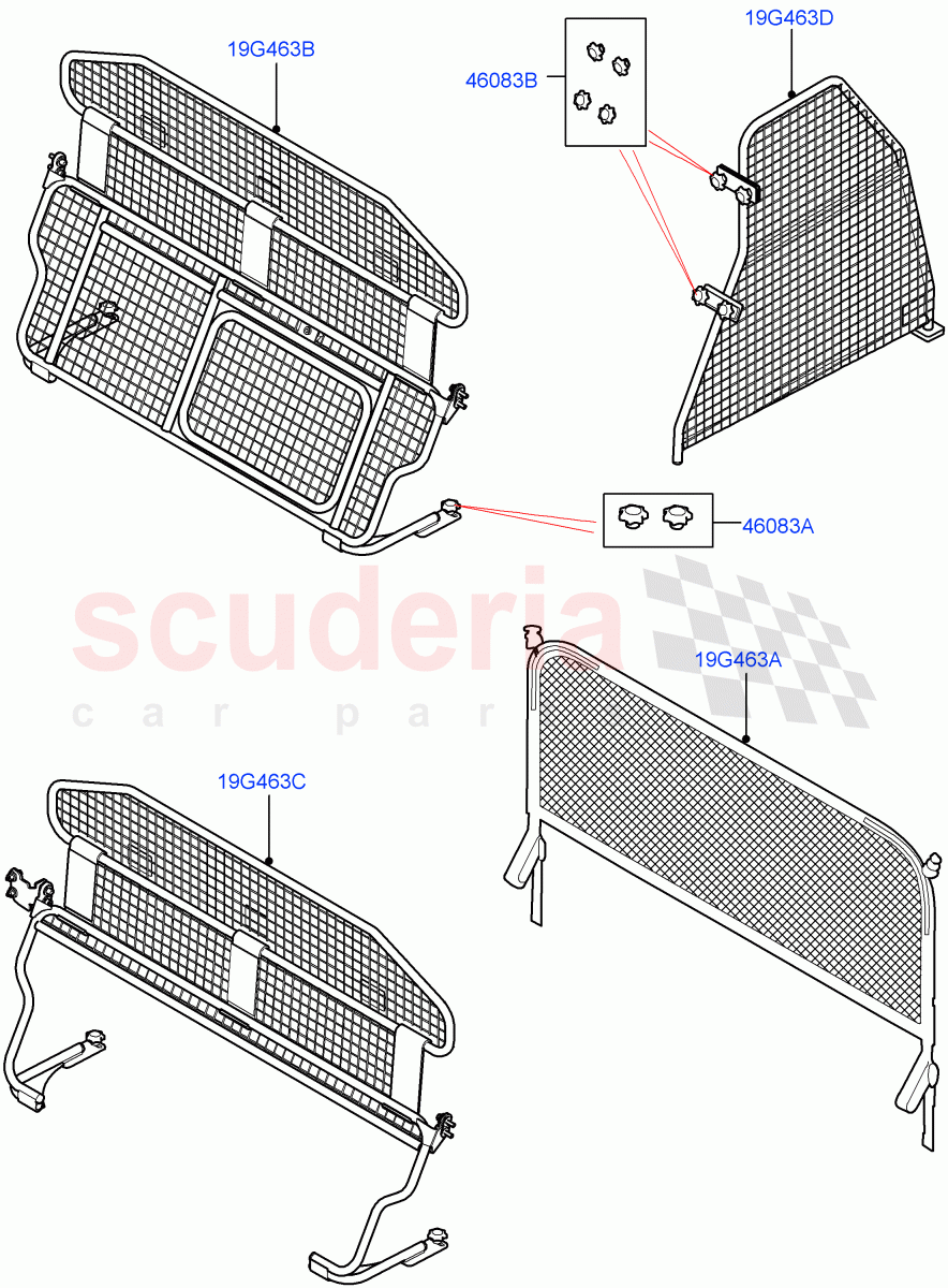 Cargo Barrier(Solihull Plant Build, Nitra Plant Build) of Land Rover Land Rover Discovery 5 (2017+) [3.0 DOHC GDI SC V6 Petrol]