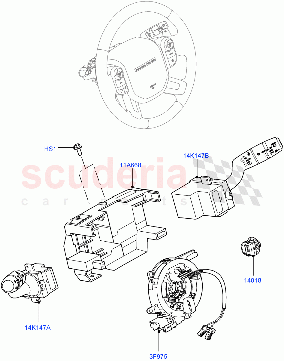 Switches(Steering Column) of Land Rover Land Rover Range Rover (2012-2021) [4.4 DOHC Diesel V8 DITC]