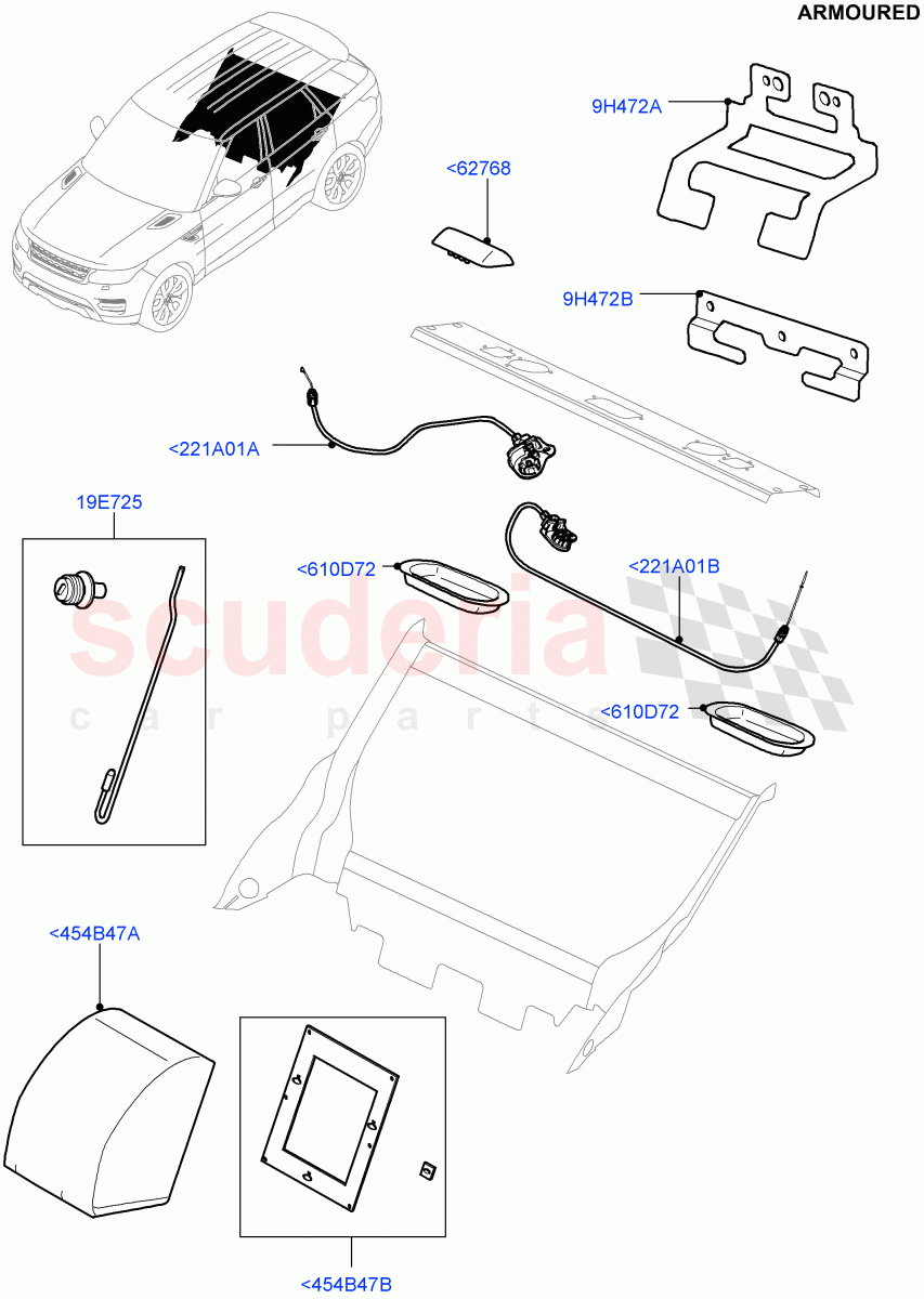 Rear Seat Back(Armoured)((V)FROMEA000001) of Land Rover Land Rover Range Rover (2012-2021) [4.4 DOHC Diesel V8 DITC]