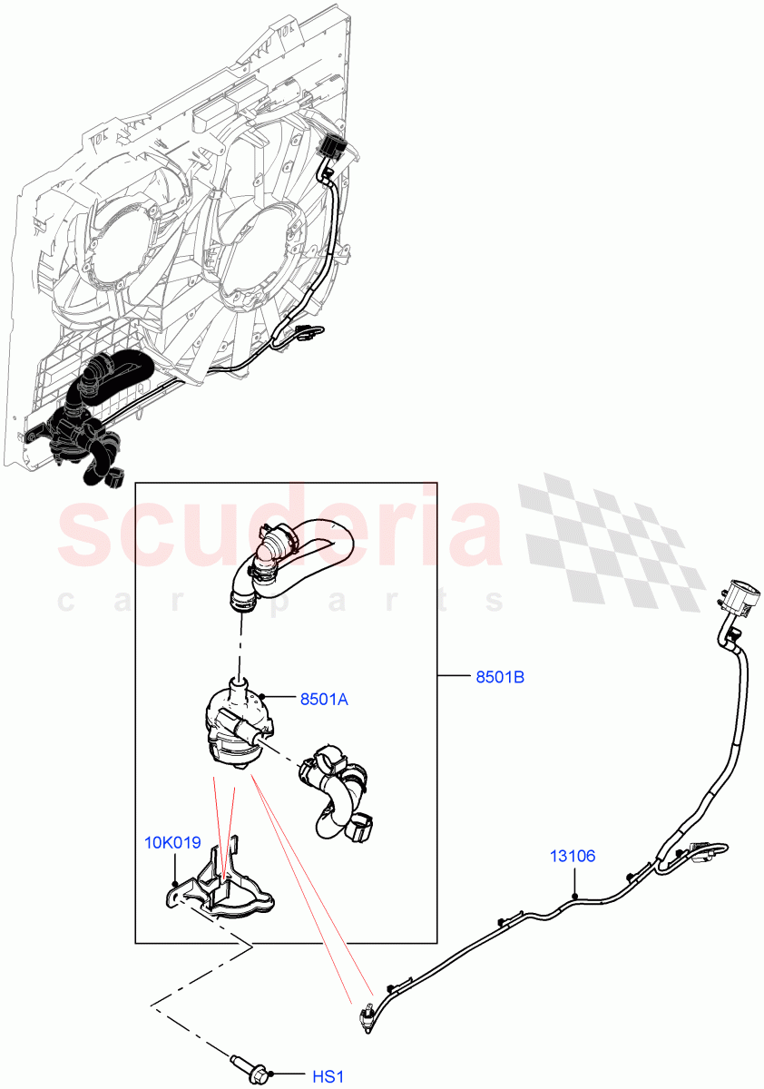 Water Pump(Nitra Plant Build, Auxiliary Unit)(2.0L I4 High DOHC AJ200 Petrol)((V)FROMK2000001) of Land Rover Land Rover Discovery 5 (2017+) [2.0 Turbo Petrol AJ200P]