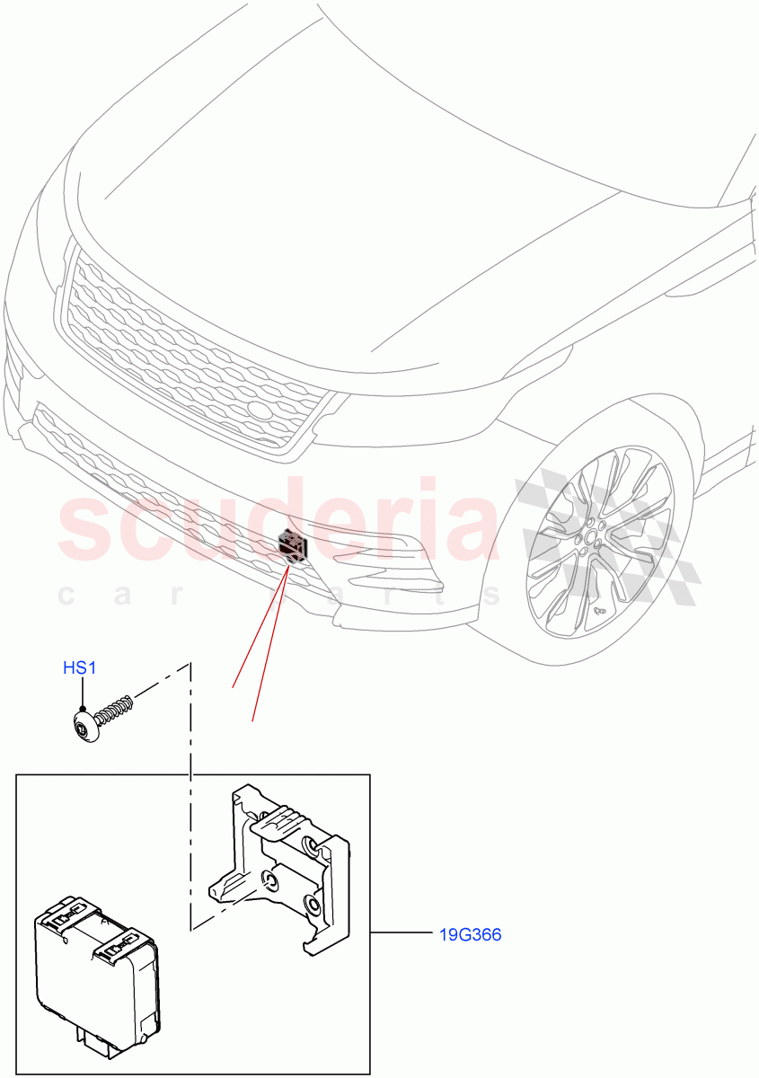 Speed Control (3.0L AJ20D6 Diesel High, Adaptive Cruise Control with Stg As, ACC + Stop/go + Cra, With Speed Control) ((V) FROMMA000001) of Land Rover Land Rover Range Rover Velar (2017+) [3.0 I6 Turbo Diesel AJ20D6]