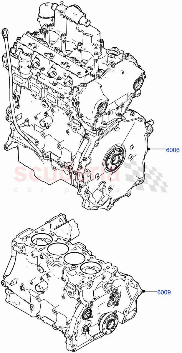 Service Engine And Short Block(2.0L I4 Mid DOHC AJ200 Petrol,Itatiaia (Brazil),2.0L I4 Mid AJ200 Petrol E100)((V)FROMJT000001) of Land Rover Land Rover Discovery Sport (2015+) [2.0 Turbo Petrol AJ200P]
