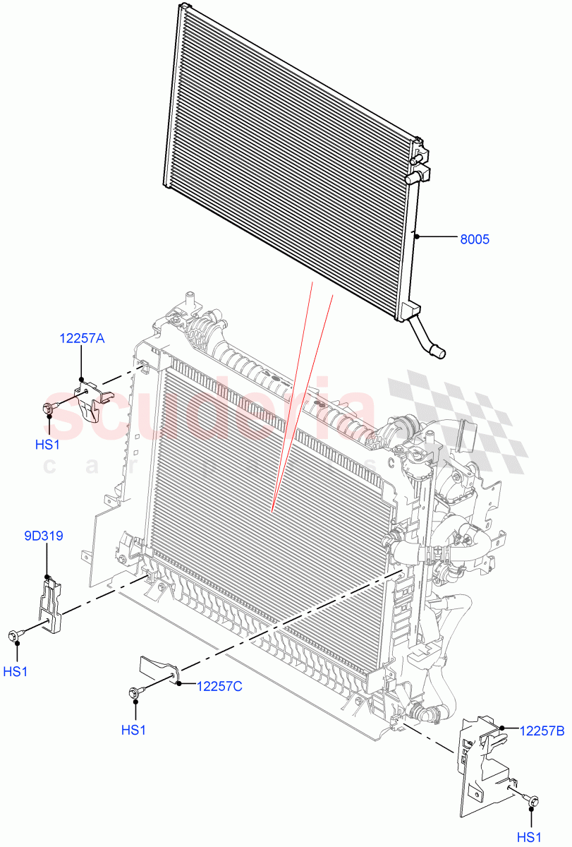 Radiator/Coolant Overflow Container(2.0L I4 DSL MID DOHC AJ200,2.0L I4 DSL HIGH DOHC AJ200) of Land Rover Land Rover Range Rover Velar (2017+) [2.0 Turbo Diesel]