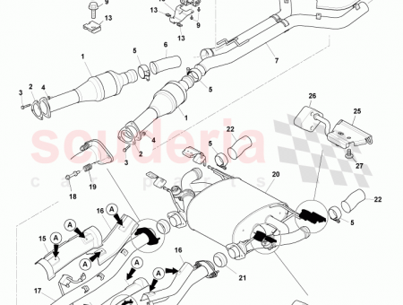 Photo of Heatshield Assy Exhaust Intermediate Pipe Front 4G43 5G221…