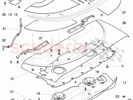 Photo of cabrio top stowage box cover…