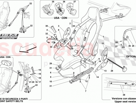 Photo of 3D ALCANTARA TISSUE LARGE RH RACING SEAT…