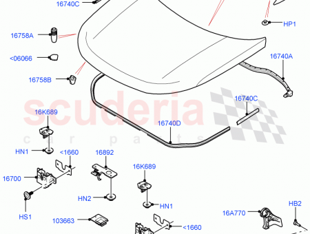 Photo of BRACKET BONNET CONTROL HANDLE MTG…