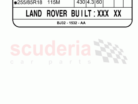 Photo of LABEL TYRE PRESSURE INSTRUCTION…