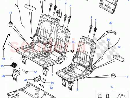 Photo of FRAME AND SPRING RR SEAT CUSHION…