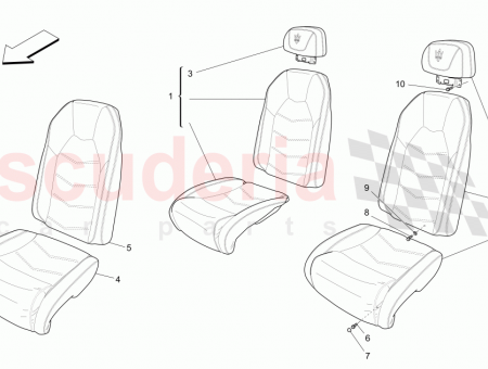 Photo of RH REAR SEAT BACKREST COVER Drilled Leather lining…