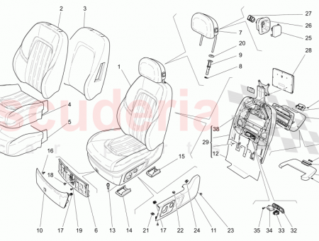 Photo of FRONT RH SEAT ASSEMBLY LEFT HAND DRIVE Rear…