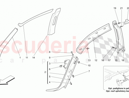 Photo of FRONT LH PILLAR COVER ASSEMBLY CUOIO SELLA SELLA…