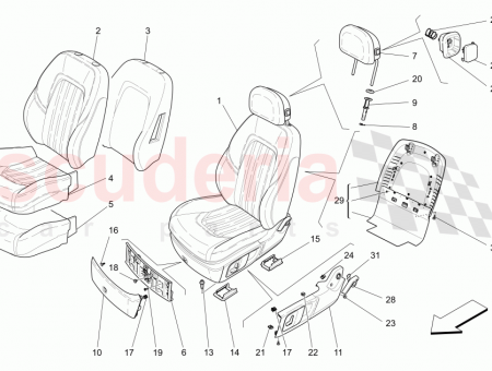 Photo of FRONT RH SEAT ASSEMBLY 8 WAYS FOR GHIBLI…